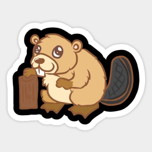 Beaver forest rodents for children animal welfare animal hunters Sticker